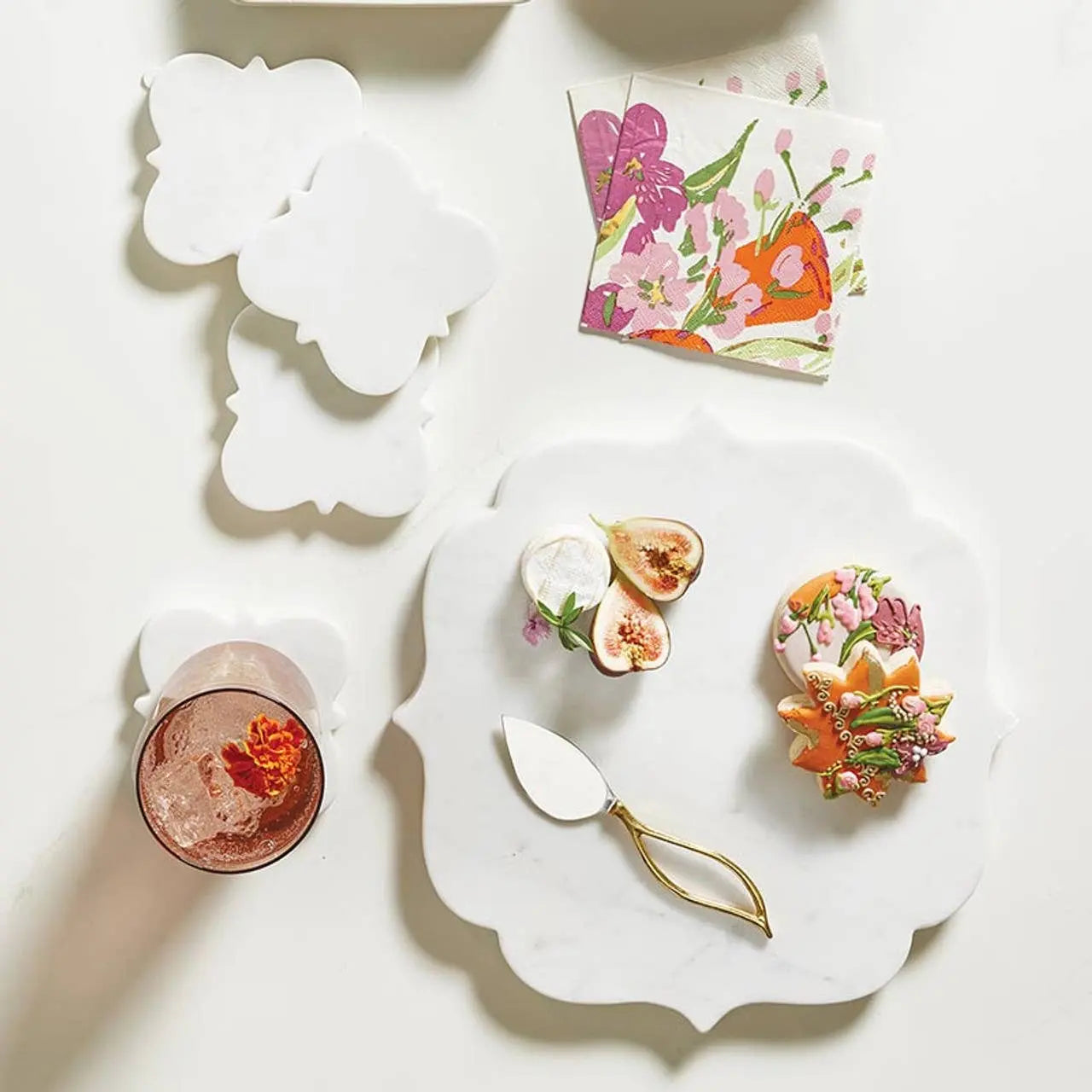 Moroccan Marble Coasters - Set of 4 Santa Barbara Design Studio by Creative Brands