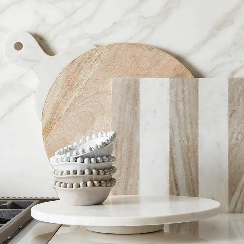 White Marble Lazy Susan Santa Barbara Design Studio by Creative Brands