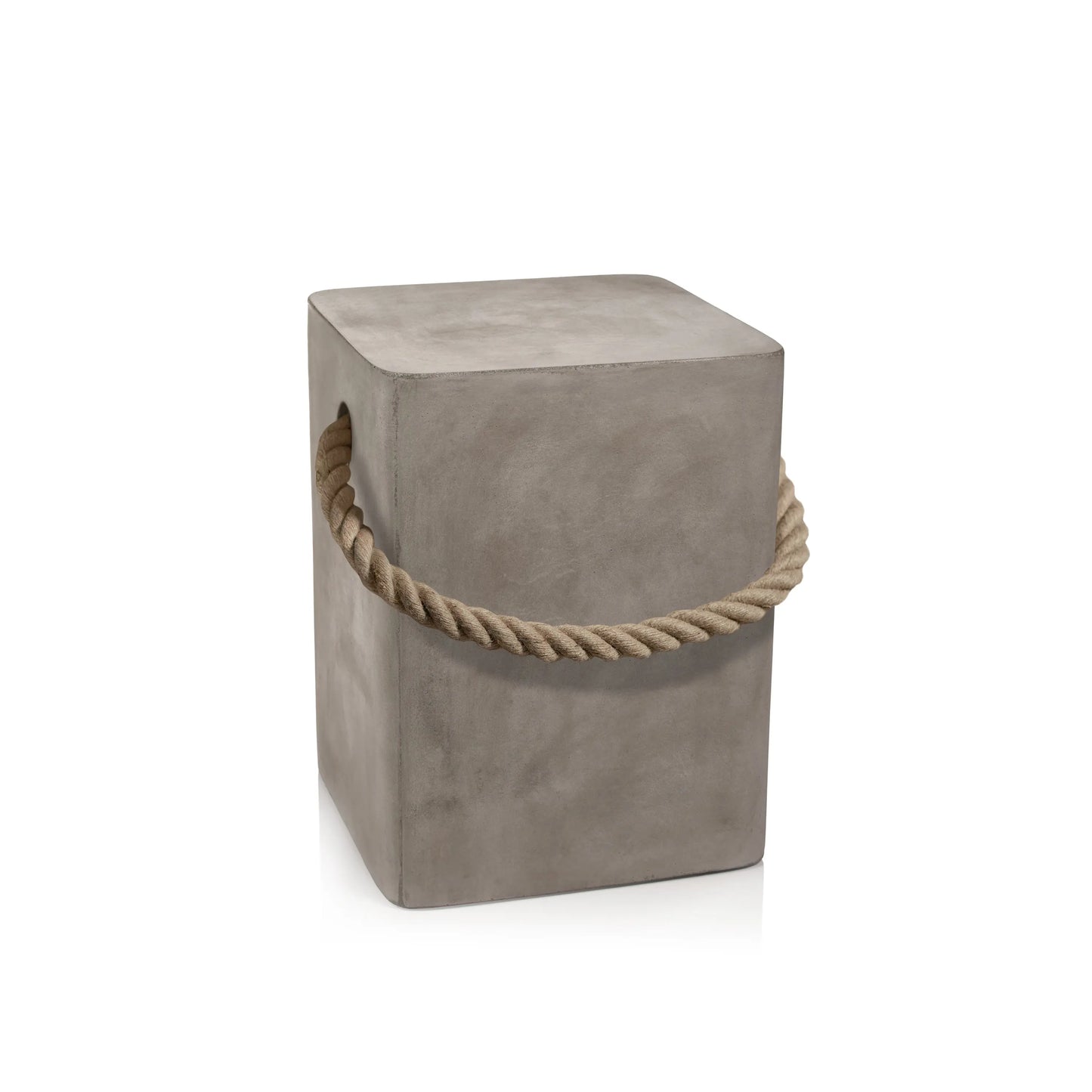 Isola Concrete Stool with Rope Handle Home Crush