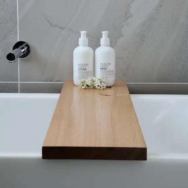 Bath Caddy Large with wine glass holder Home Crush