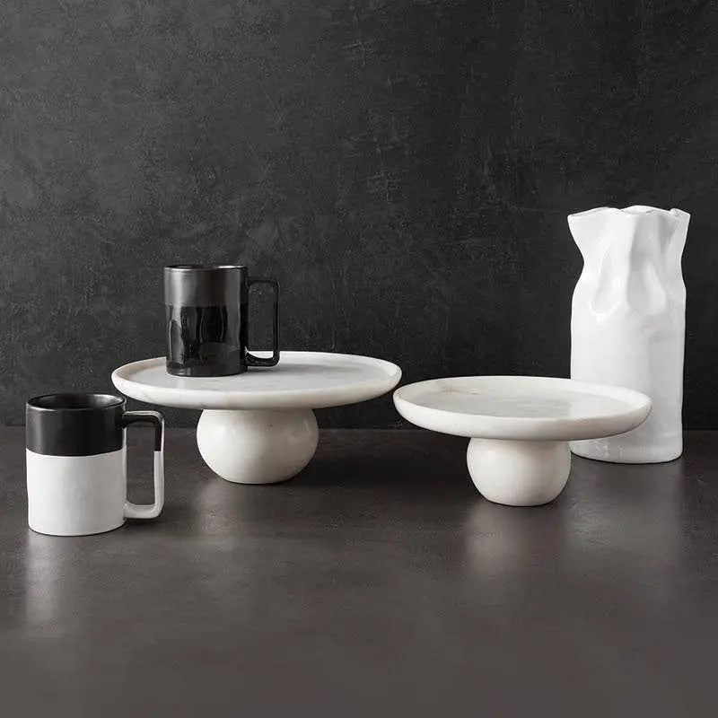 Marble Round Pedestal - 12" Santa Barbara Design Studio by Creative Brands