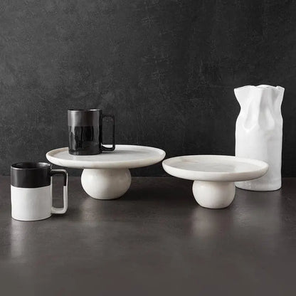 Marble Round Pedestal - 12" Santa Barbara Design Studio by Creative Brands