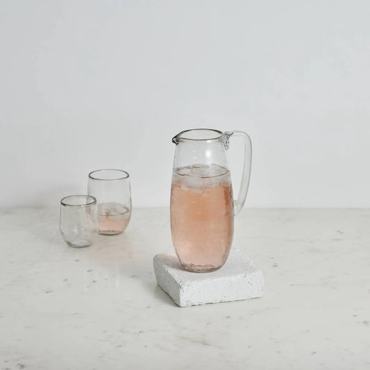 Pebbled Glass Pitcher The Collective