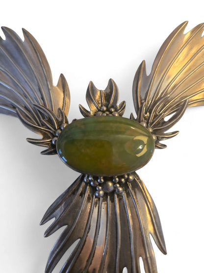 Vintage Sharon Sandoval Sterling Silver Phoenix Necklace Home Crush