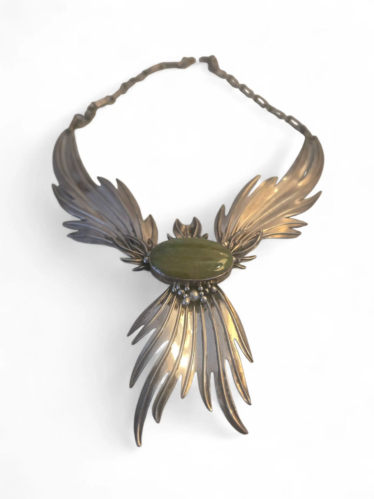 Vintage Sharon Sandoval Sterling Silver Phoenix Necklace Home Crush