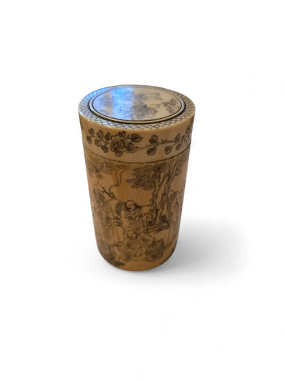 Antique cylindrical box C. 1900 Home Crush