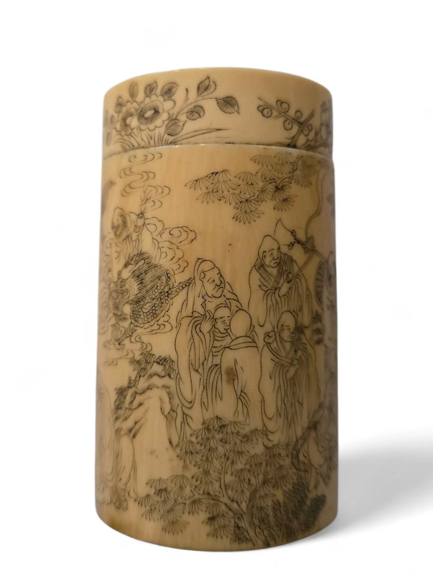 Antique cylindrical box C. 1900 Home Crush