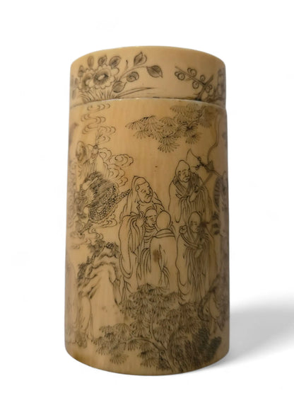Antique cylindrical box C. 1900 Home Crush