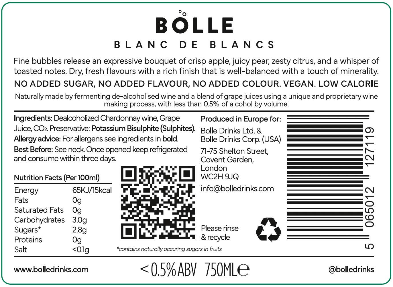 Blanc de Blancs BOLLE Drinks