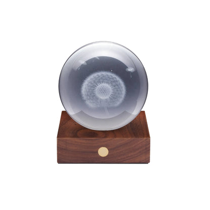 Amber Dandelion Crystal Light Gingko Design