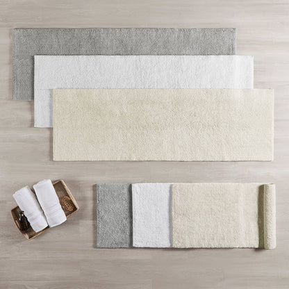 Luxury Feather Touch Reversible Bath Rug, Grey Olliix