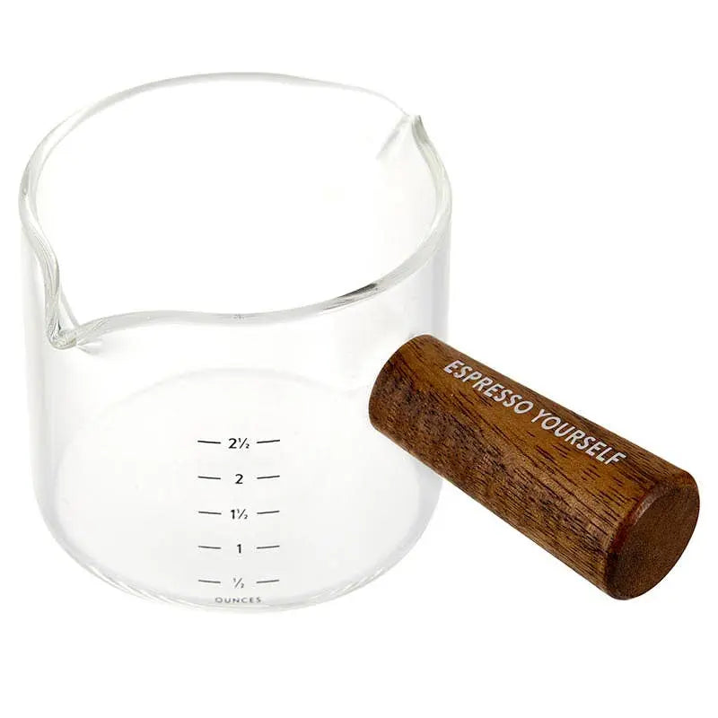 Espresso Measuring Glass with Wood Handle Santa Barbara Design Studio by Creative Brands