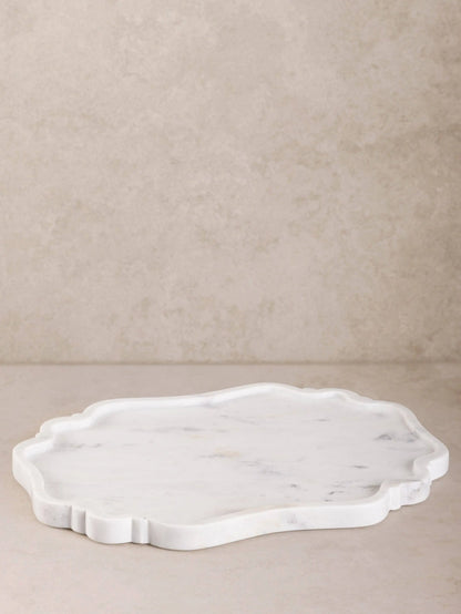 Cascade Scalloped Marble Tray GAURI KOHLI