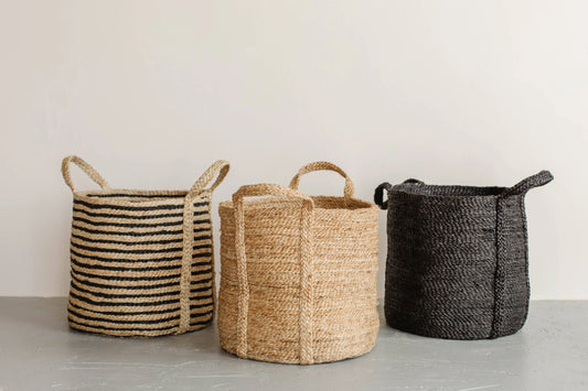 Round Laundry Basket, jute Will & Atlas
