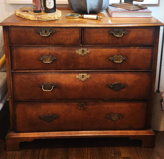 William and Mary walnut chest of drawers. 18th C Home Crush