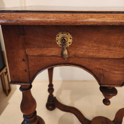 Antique Fruitwood Single Drawer Table a ecrire