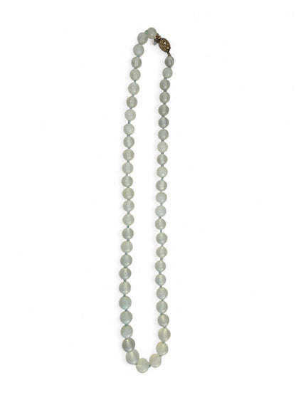 Vintage celedon jade bead necklace Home Crush