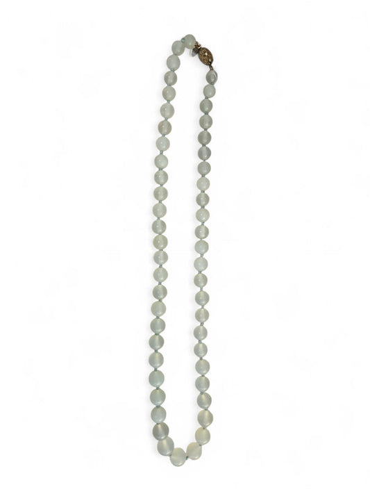 Vintage celedon jade bead necklace Home Crush