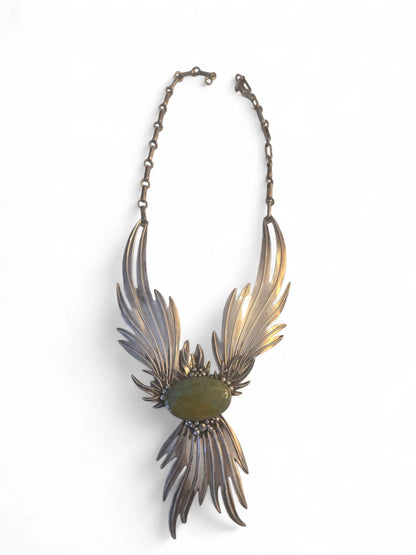 Vintage Sharon Sandoval Sterling Silver Phoenix Necklace Home Crush