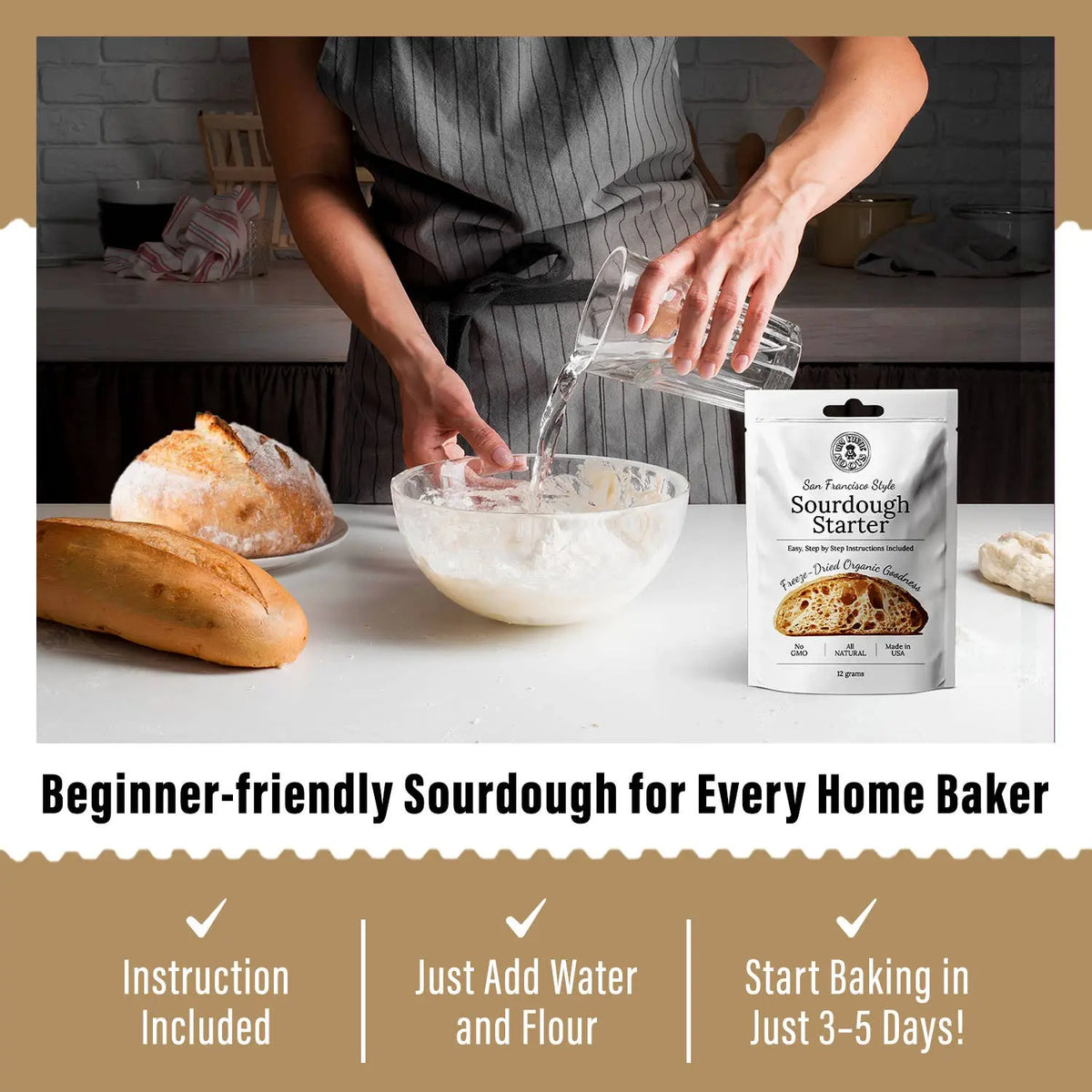 Organic Non-GMO, Freeze Dried, Sourdough Starter My Rustic Roots