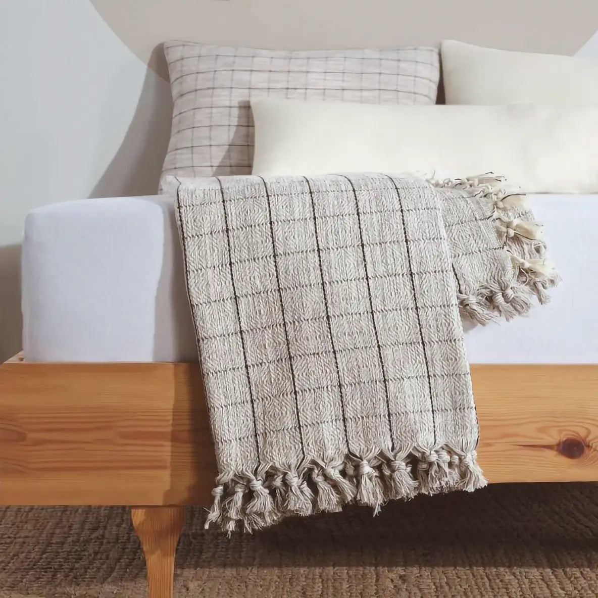 Minimalist 100% Cotton Throw Blankets Moa