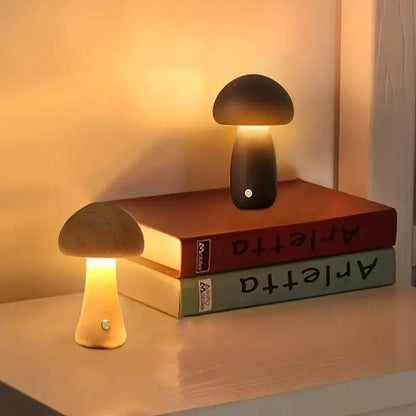 Wooden Mushroom Lamp BRECK + FOX