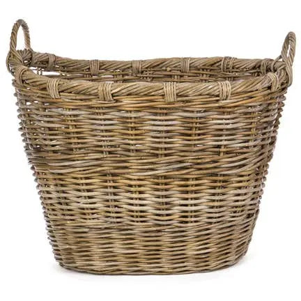Oval Rattan Tall Storage Basket Willow Group