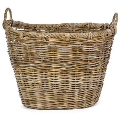 Oval Rattan Tall Storage Basket Willow Group