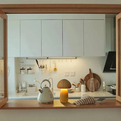 Wooden Mushroom Lamp BRECK + FOX