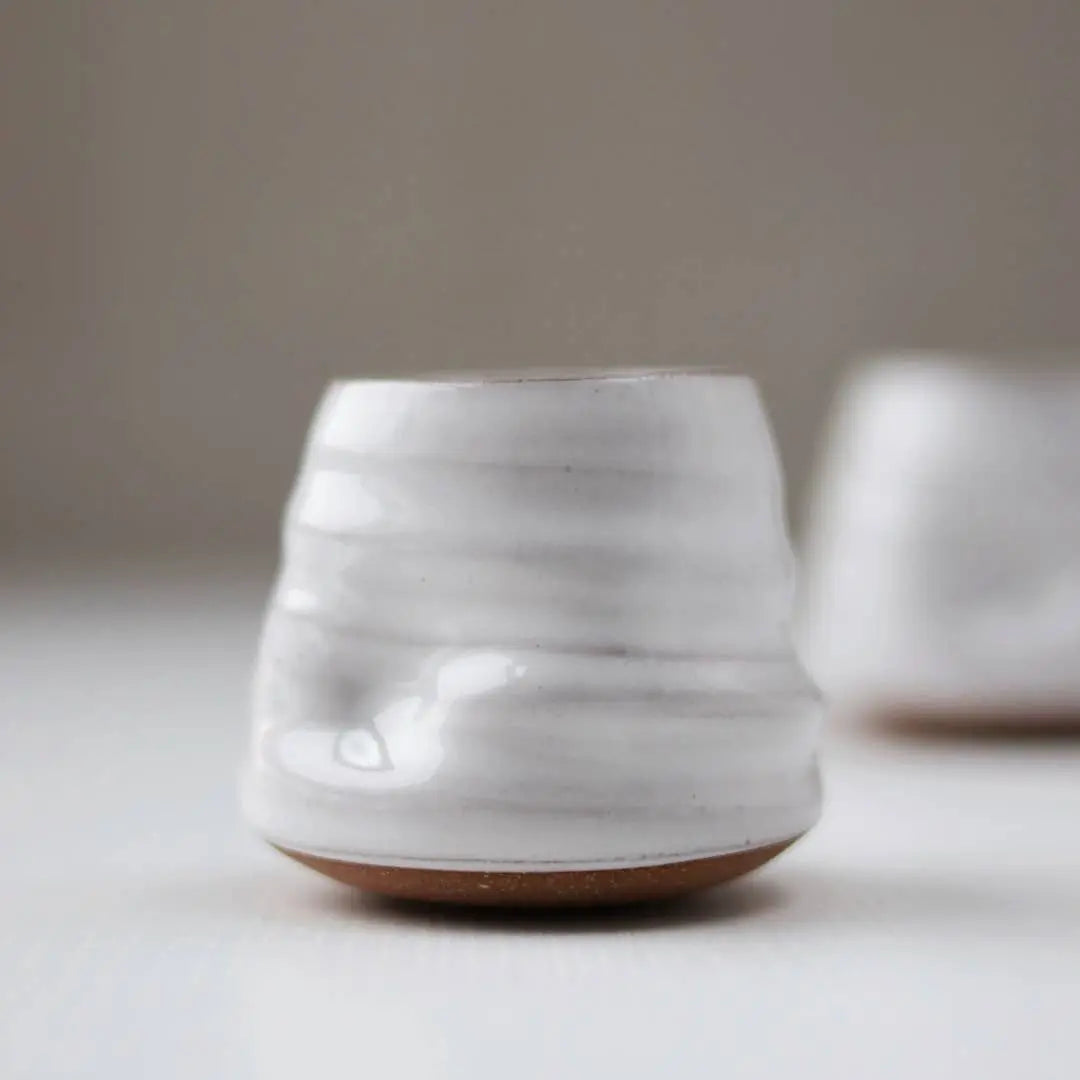 Tipsy Tumbler - White - The cocktail sipper for fidgeting Gravesco Pottery