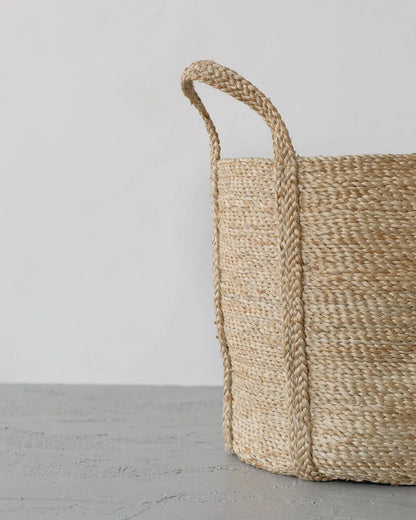 Round Laundry Basket, jute Will & Atlas