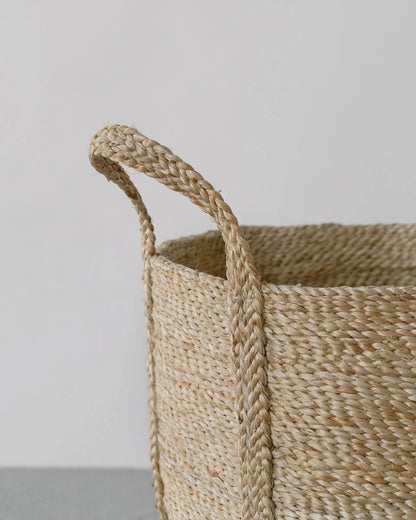 Round Laundry Basket, jute Will & Atlas
