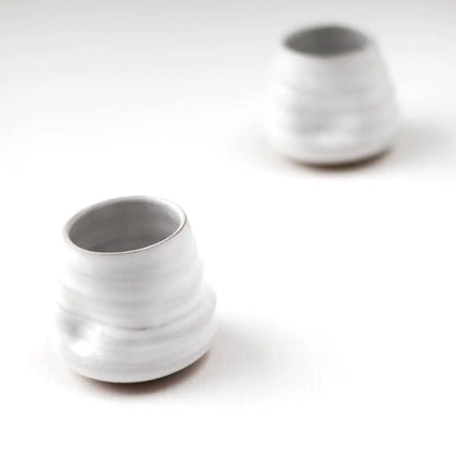 Tipsy Tumbler - White - The cocktail sipper for fidgeting Gravesco Pottery