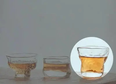 Gohobi Handmade Wabi Sabi Glass Tea Cup Gohobi （We cover U.S. import duties）