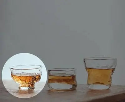 Gohobi Handmade Wabi Sabi Glass Tea Cup Gohobi （We cover U.S. import duties）