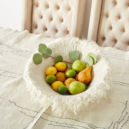 Fringed Skirt Natural Bowl kanju Interiors