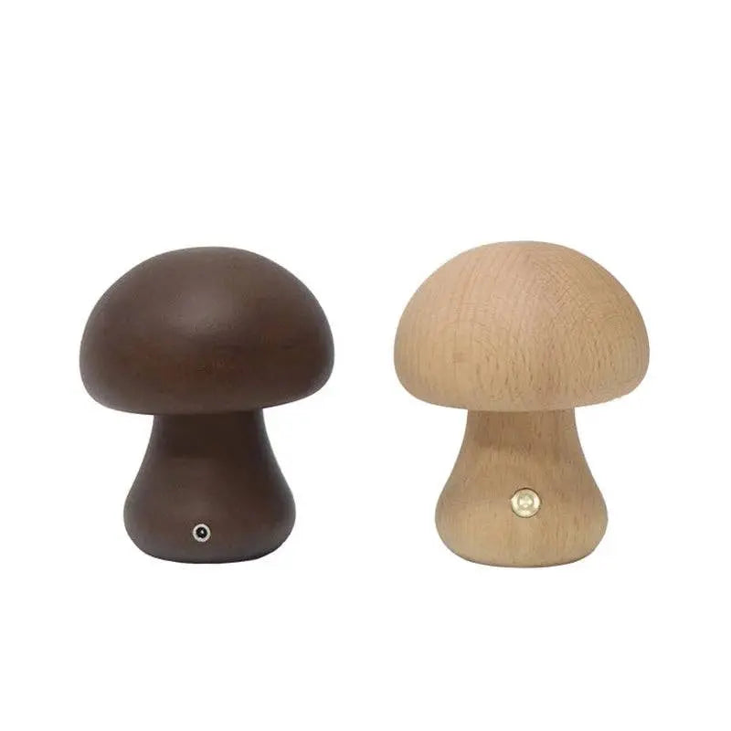 Wooden Mushroom Lamps | Touch Control Lamp | Rechargeable Kiyo Home