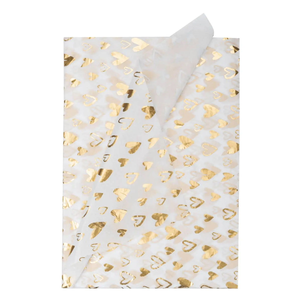 Loving Heart Gold Tissue Paper 20" x 30" - 24 sheets Wrapaholic Gifts & Packing Company