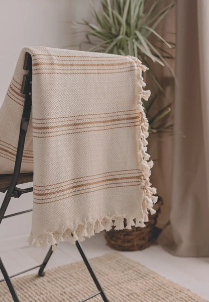 Minimalist 100% Cotton Throw Blankets Moa