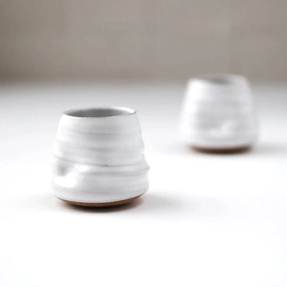 Tipsy Tumbler - White - The cocktail sipper for fidgeting Gravesco Pottery