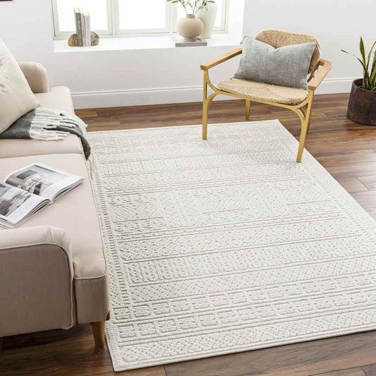 Brunsville Cottage White Washable Area Rug Mark & Day