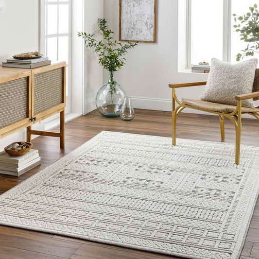 Brunsville Cottage Gray Washable Area Rug Mark & Day