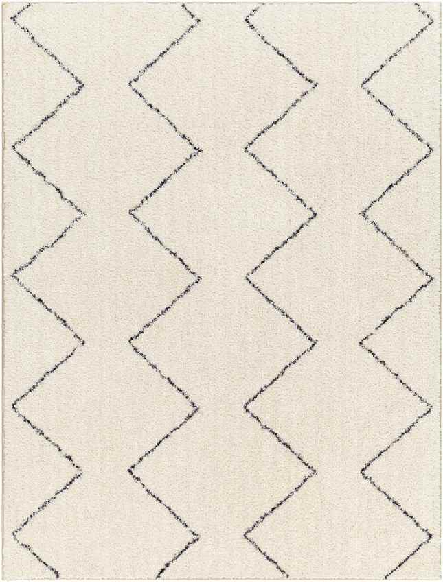 Aaliyah Global Cream/Black Washable Area Rug Mark & Day