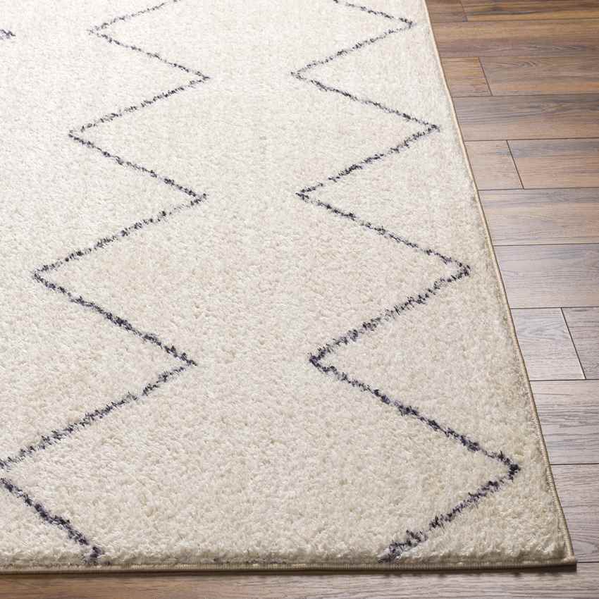 Aaliyah Global Cream/Black Washable Area Rug Mark & Day