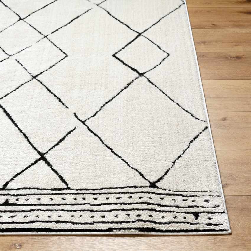 Josue Modern Ivory/Black Area Rug Mark & Day