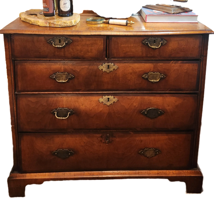 William and Mary walnut chest of drawers. 18th C Home Crush