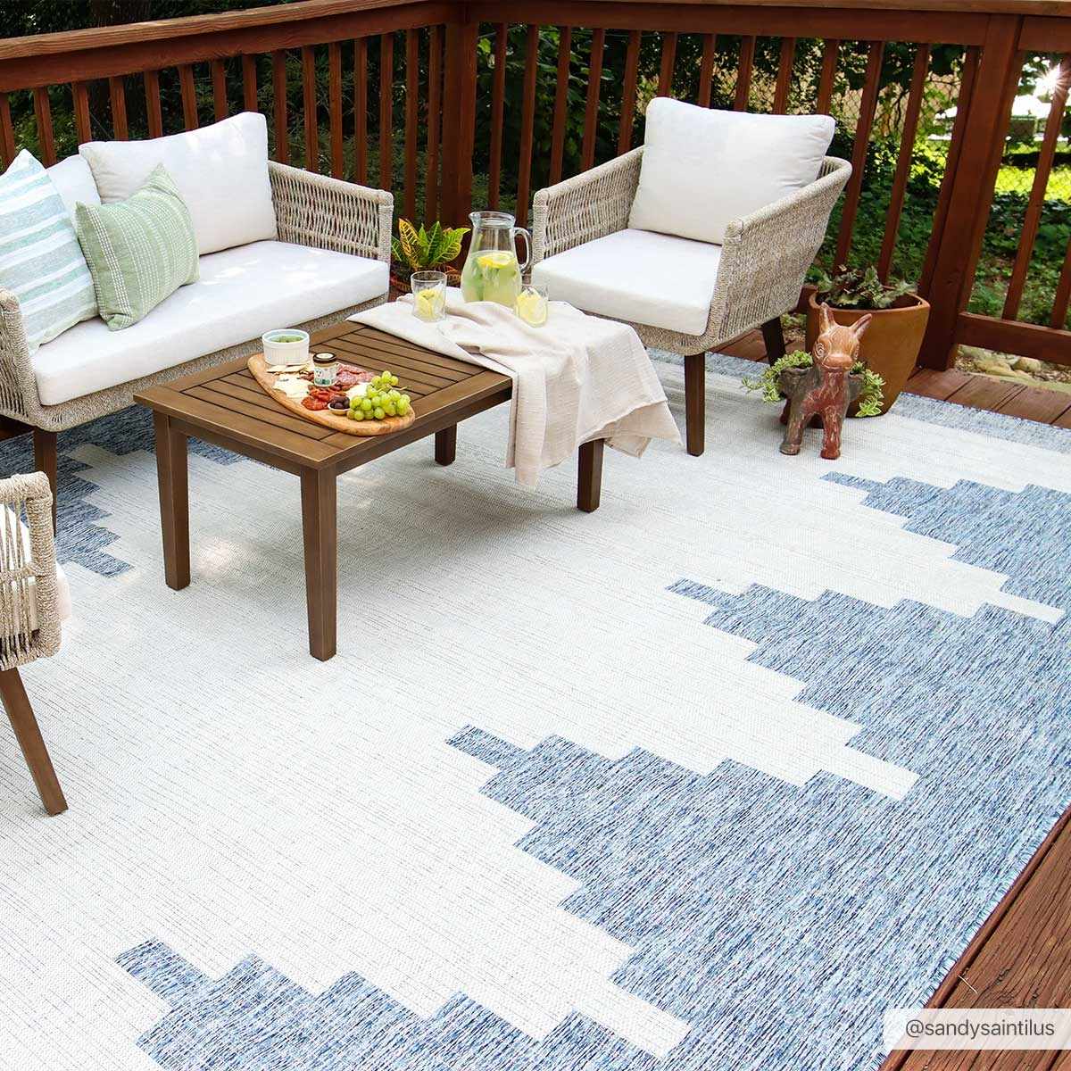Djugun Blue Outdoor Rug Boutique Rugs