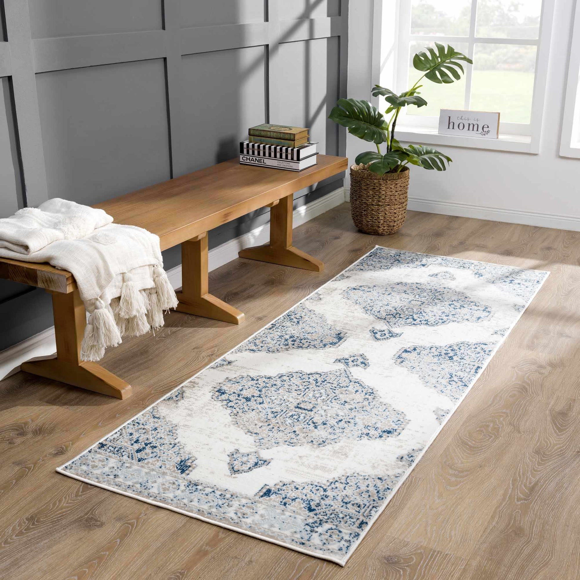 Amir Blue Medallion Area Rug Boutique Rugs