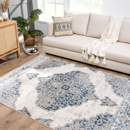 Amir Blue Medallion Area Rug Boutique Rugs