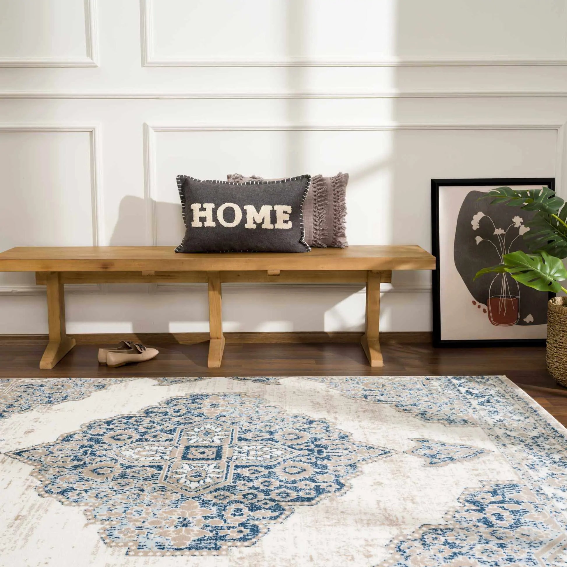 Amir Blue Medallion Area Rug Boutique Rugs